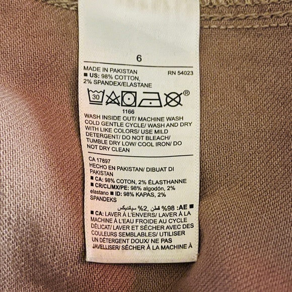 Old Navy Overalls Women's Size 6 Tan Light Stretch Skinny Excellent - Picture 9 of 9